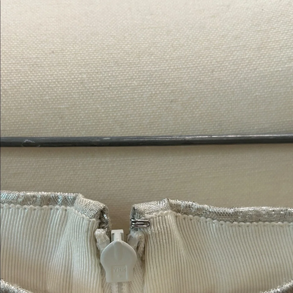 J. Crew Silver Textured Mini Skirt  JT